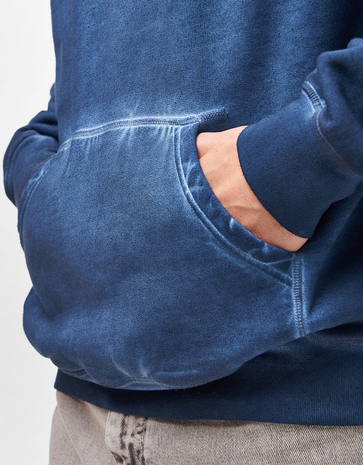 Pop Trading Company Stencil Logo Pullover Hoodie - Navy