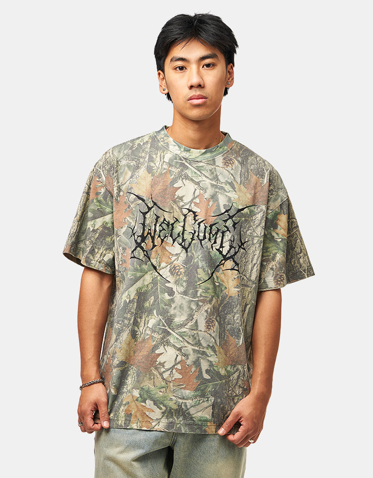 Welcome Antler Boxy Camo Print T-Shirt - Camo