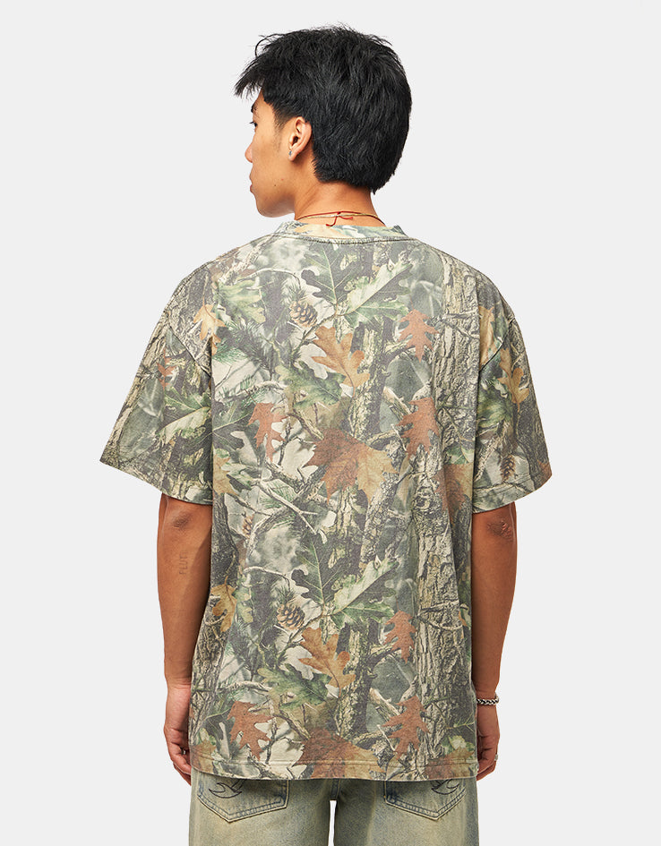 Welcome Antler Boxy Camo Print T-Shirt - Camo