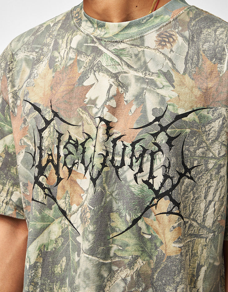 Welcome Antler Boxy Camo Print T-Shirt - Camo