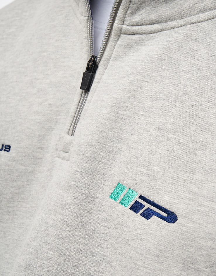 ICHPIG Emblem 1/4 Zip - Grey Marle