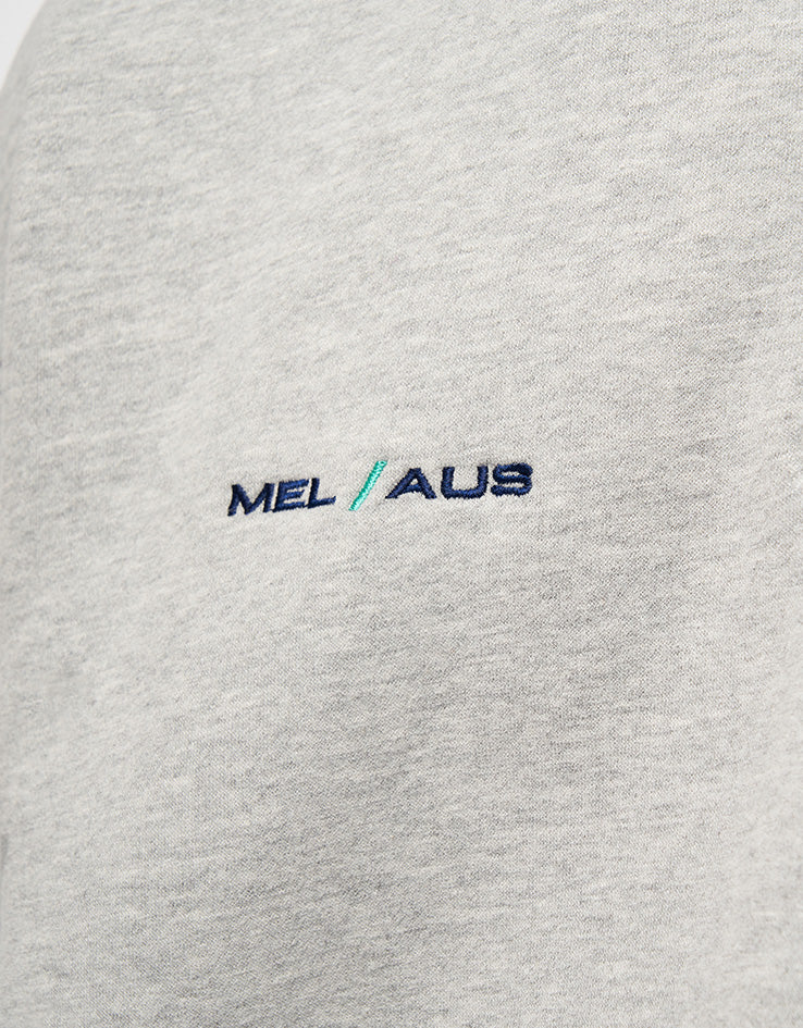 ICHPIG Emblem 1/4 Zip - Grey Marle