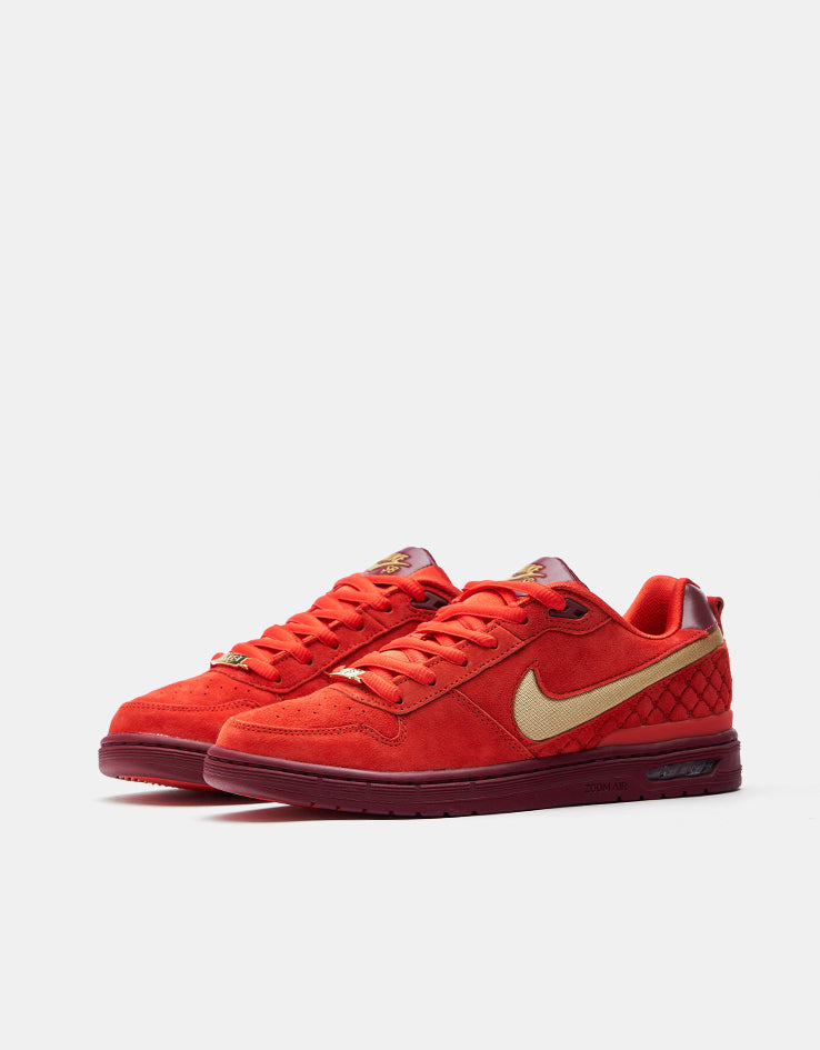Nike SB 'All Star' Paul Rodriguez Zoom Air Low QS Skate Shoes - Habanero Red/Club Gold/Team Red/Habanero Red