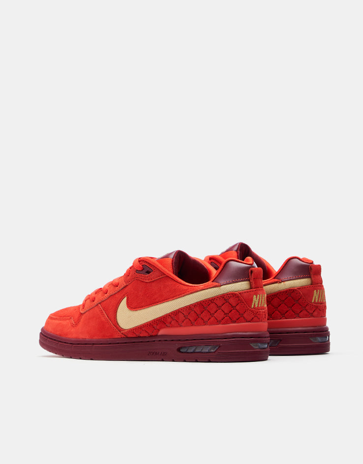 Nike SB 'All Star' Paul Rodriguez Zoom Air Low QS Skate Shoes - Habanero Red/Club Gold/Team Red/Habanero Red