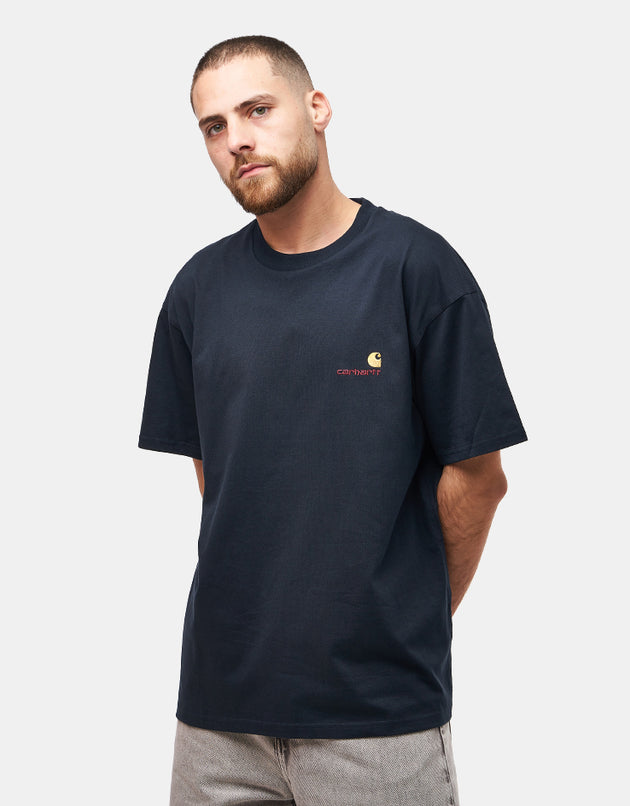 Carhartt WIP American Script T-Shirt - Deep Night