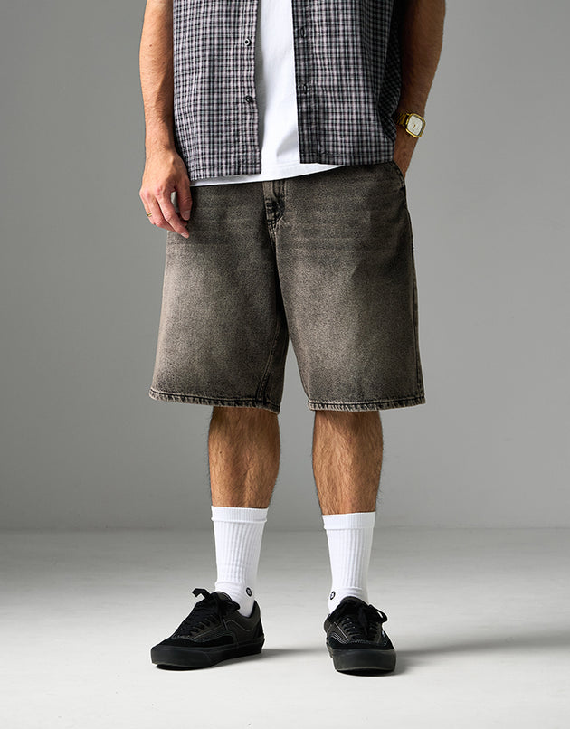 Route One Super Baggy Jorts - Dirty Brown Wash