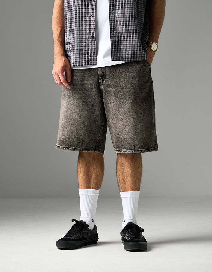 Route One Super Baggy Jorts - Dusky Black Wash