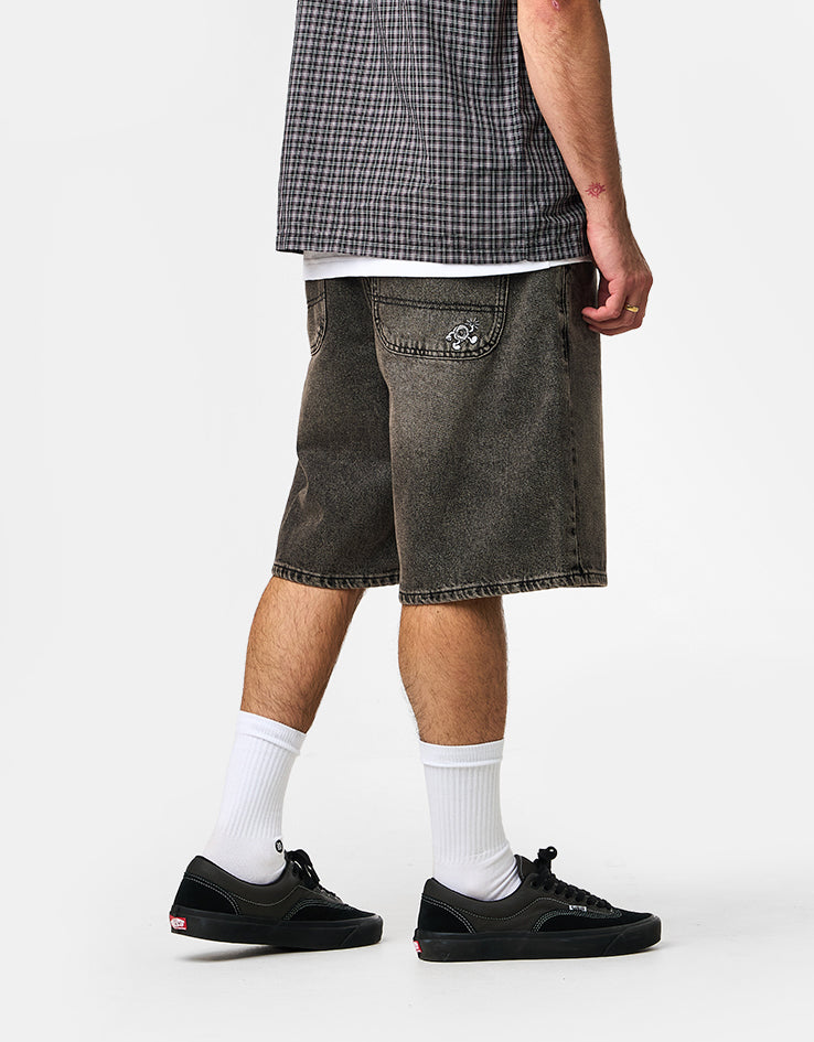 Route One Super Baggy Jorts - Dusky Black Wash