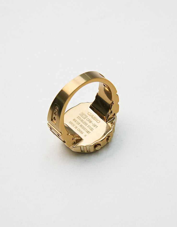 Casio 50th Anniversary CRW-001G-9ER Digital Ring Watch - Gold