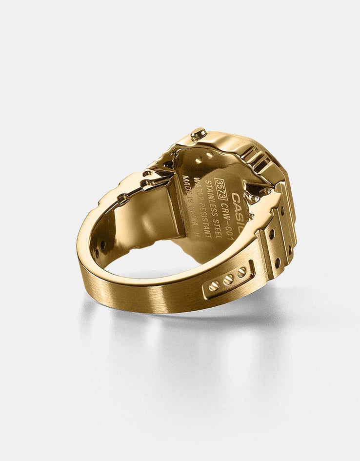 Casio 50th Anniversary CRW-001G-9ER Digital Ring Watch - Gold