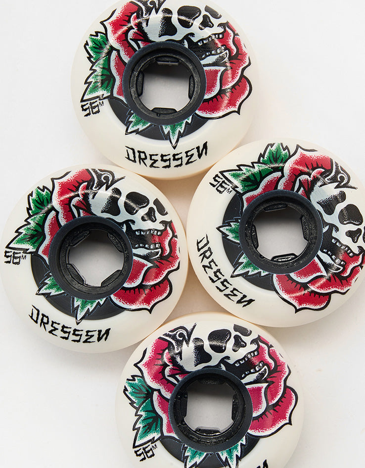 OJ Dressen Rose Skull Double Duro Chubbies 99a/95a Skateboard Wheels - 56mm