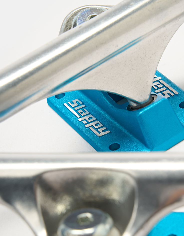 Slappy Inverted Hollow Lights Skateboard Trucks - Polished/Light Blue
