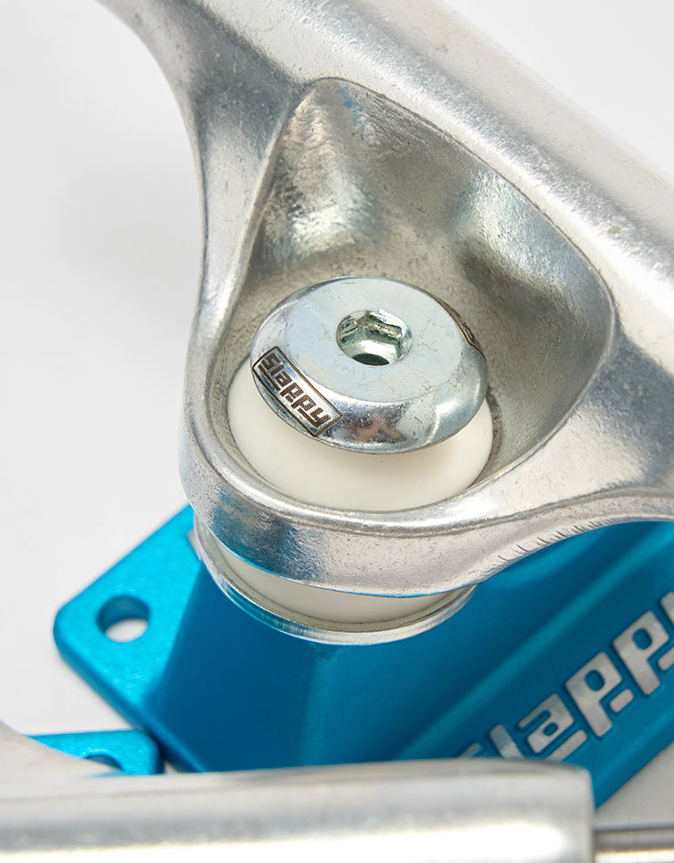 Slappy Inverted Hollow Lights Skateboard Trucks - Polished/Light Blue