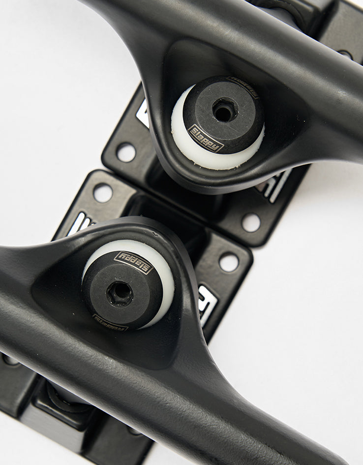 Slappy Inverted Hollow Lights Skateboard Trucks - Matte Black/Black Gold (Pair)