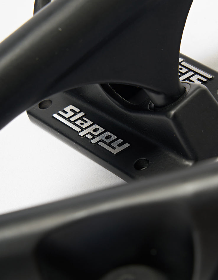 Slappy Inverted Hollow Lights Skateboard Trucks - Matte Black/Black Gold (Pair)