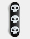 Zero x Pleasures 3 Skulls Skateboard Deck - 8.25"