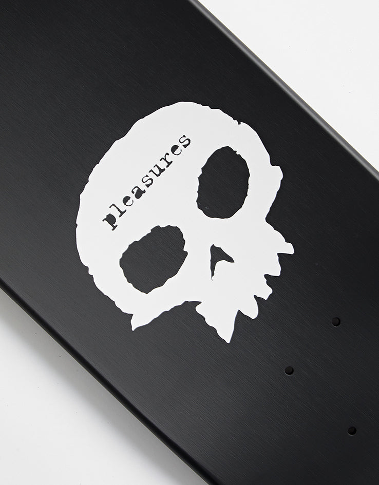 Zero x Pleasures 3 Skulls Skateboard Deck - 8.25"