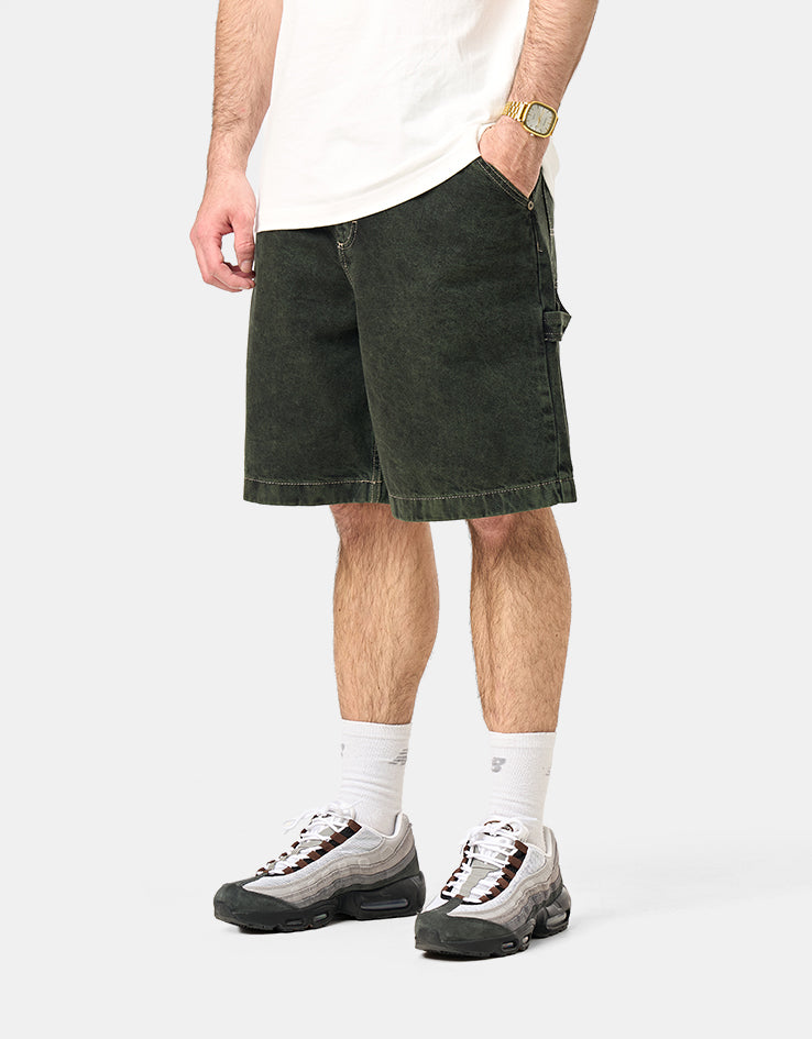 Element Big Carpenter Denim Shorts - Black Green Tint