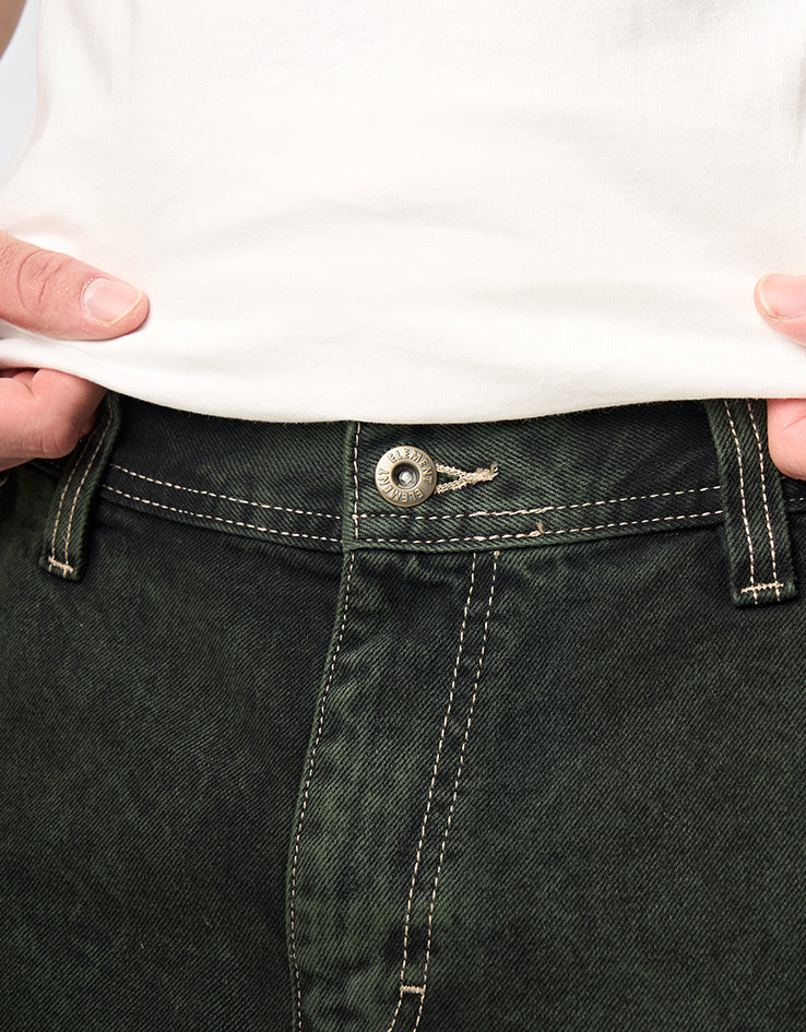 Element Big Carpenter Denim Shorts - Black Green Tint