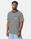 Carhartt WIP S/S Ezra Pocket T-Shirt - Ezra Stripe/Black/Wax