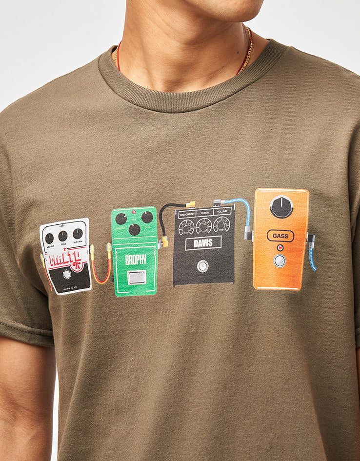 Girl Stomp Pedals T-Shirt - Olive