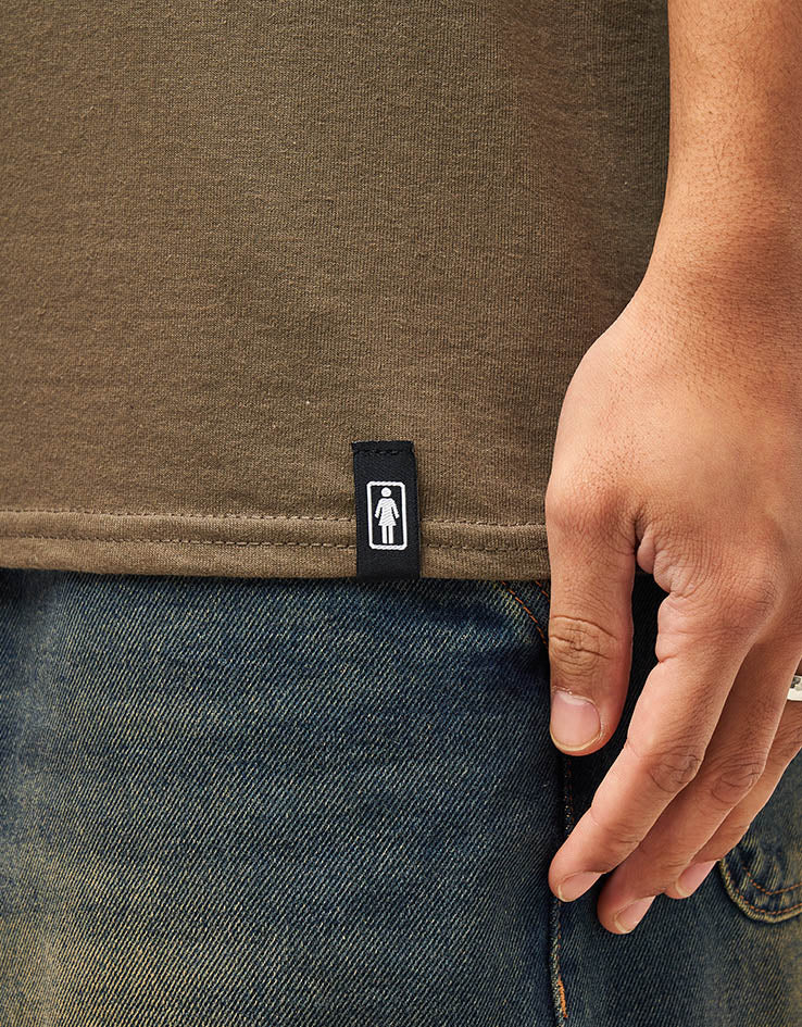 Girl Stomp Pedals T-Shirt - Olive