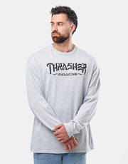 Thrasher Thrash & Destroy L/S T-Shirt - Sport Grey