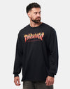 Thrasher Fuego L/S T-Shirt - Black