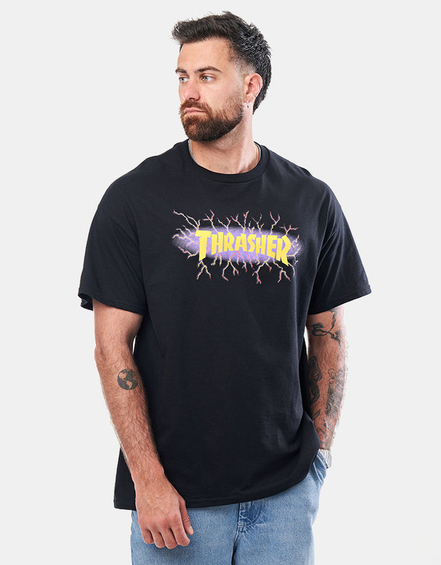 Thrasher Lightning T-Shirt - Black