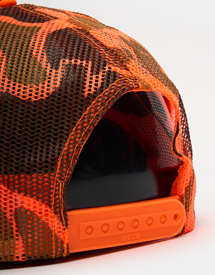 Thrasher Wet Paint Trucker Cap - Orange Camo