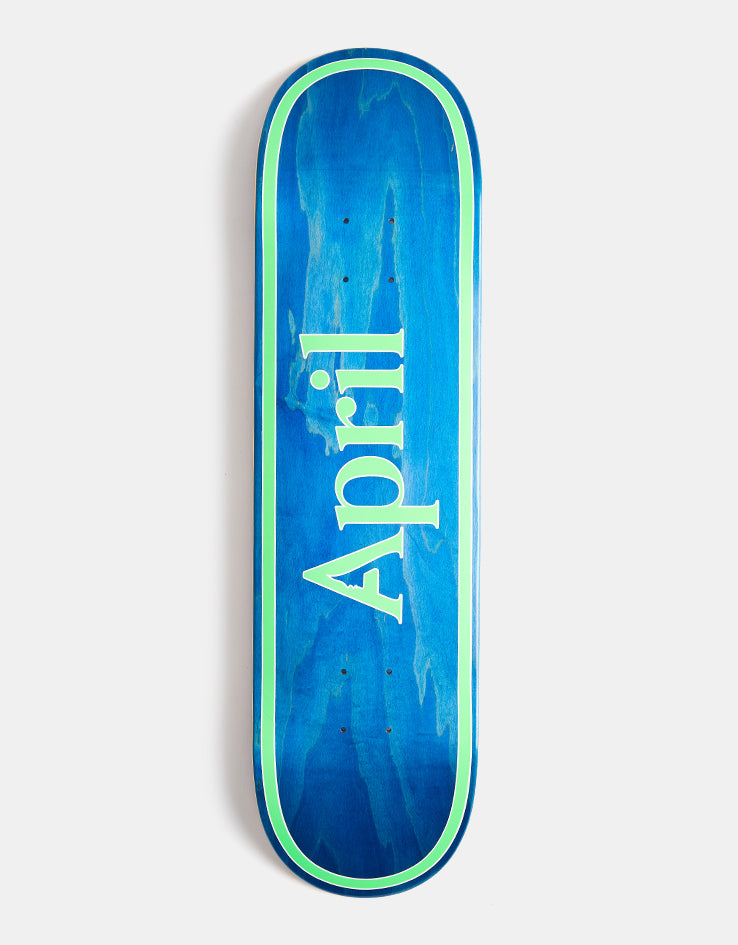 April OG Logo Blue Green Skateboard Deck - 8.25"