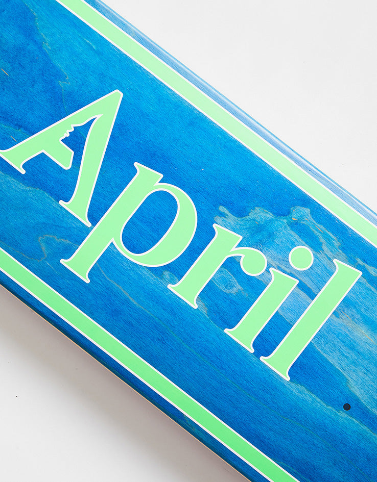 April OG Logo Blue Green Skateboard Deck - 8.25"