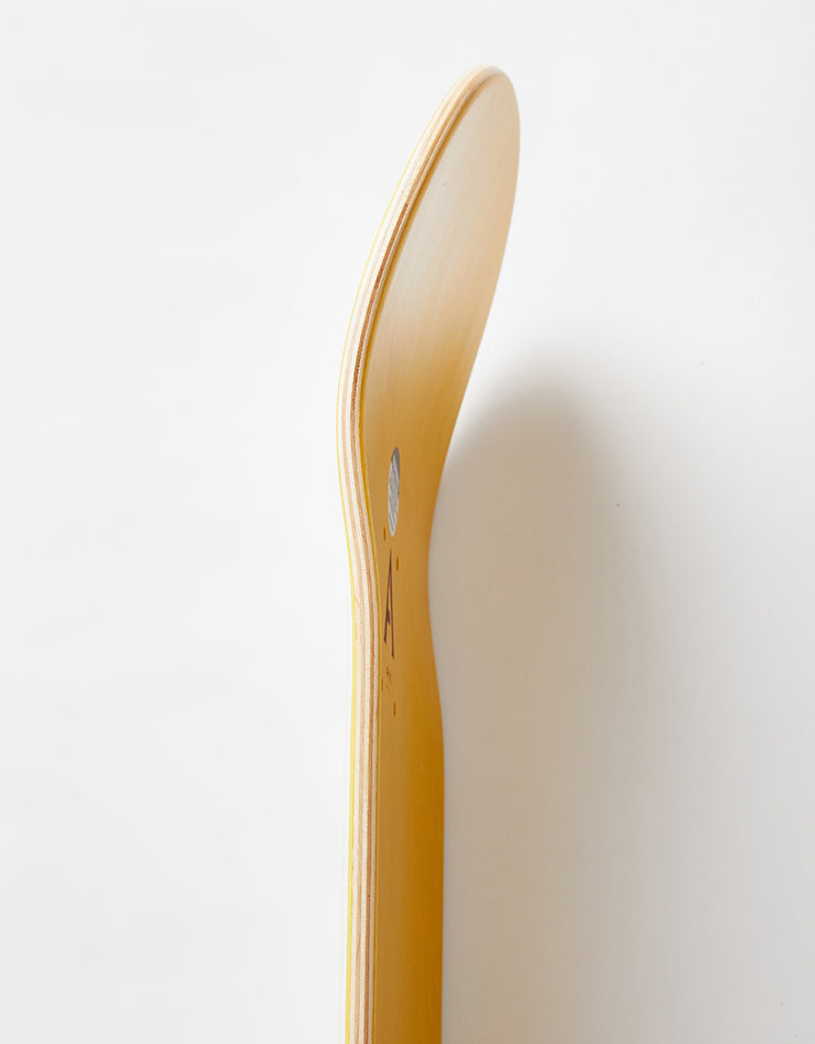 April OG Logo 'TWIN' Yellow White Skateboard Deck - 8.5"