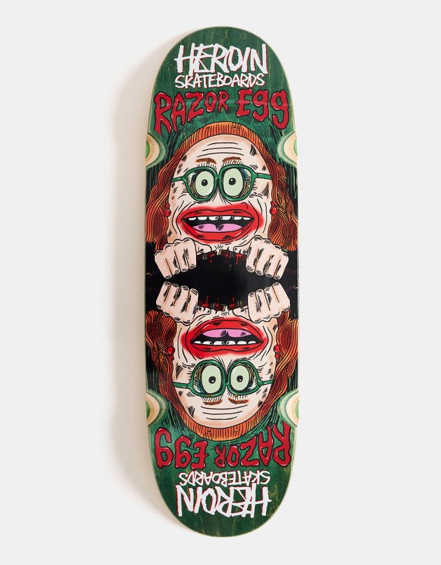 Heroin Auntie Razor Egg Skateboard Deck - 9.75”