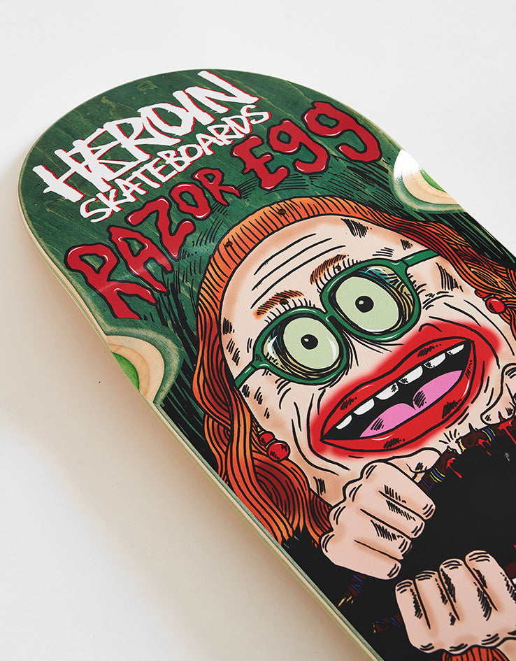 Heroin Auntie Razor Egg Skateboard Deck - 9.75”