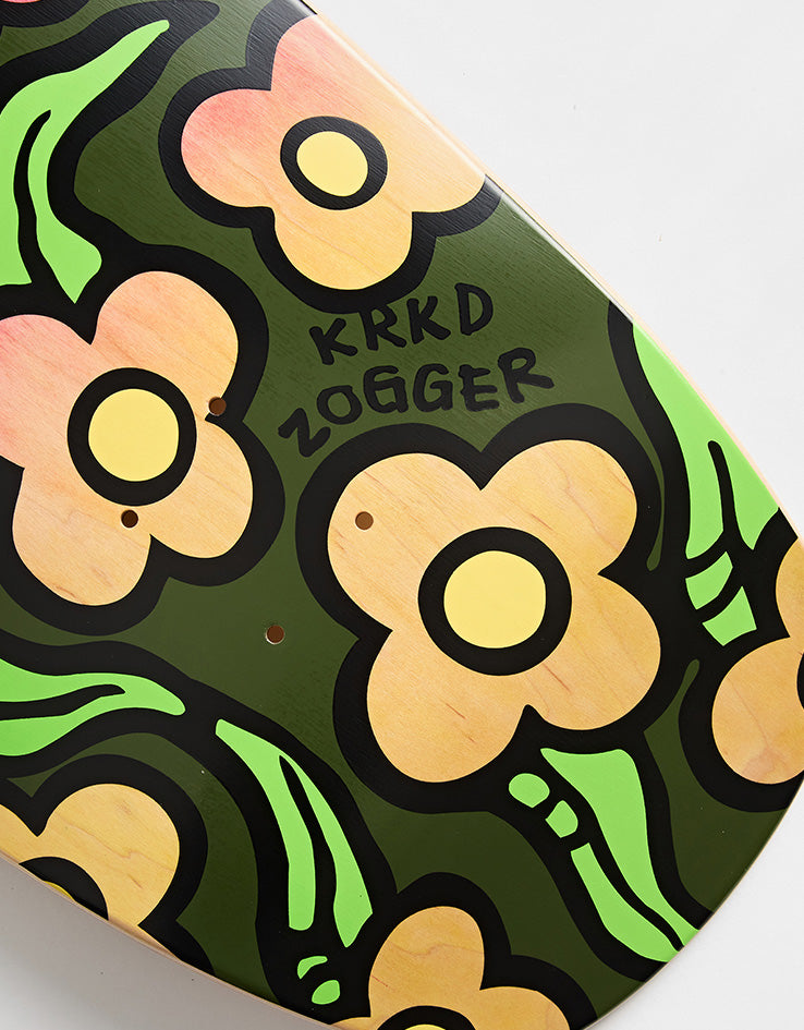 Krooked Team Zogger Widstyle Flowers Skateboard Deck - 10.75"