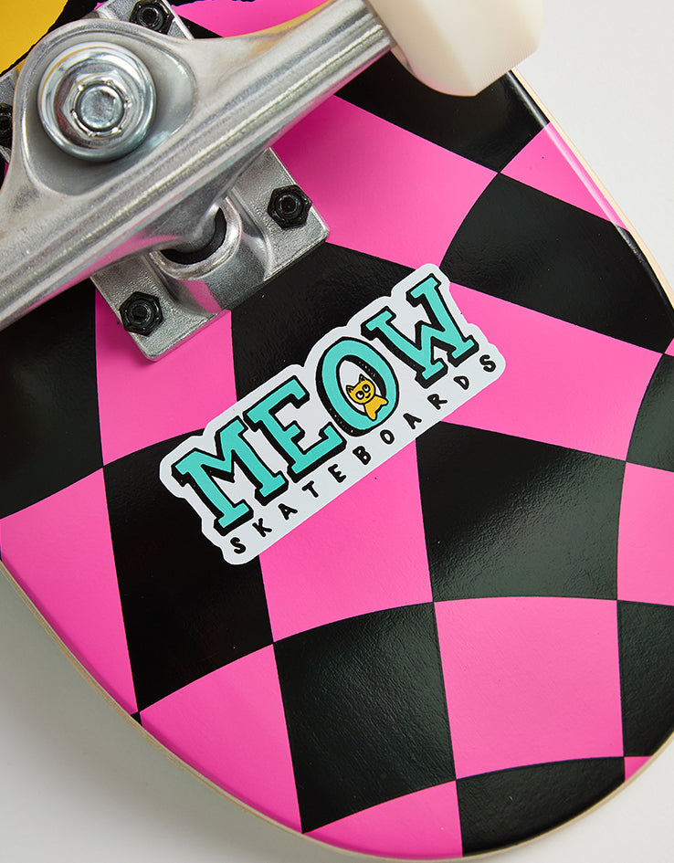 Meow Big Cat Checker Twist Complete Skateboard - 6.5"