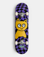 Meow Big Cat Checker Twist Complete Skateboard - 8.25"