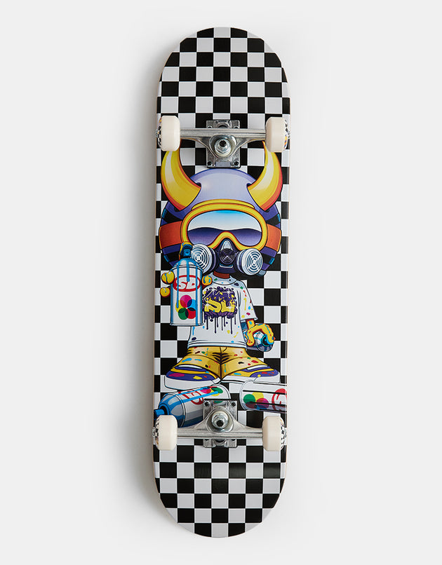 Speed Demons Tagger Checkered Complete Skateboard - 8.25"