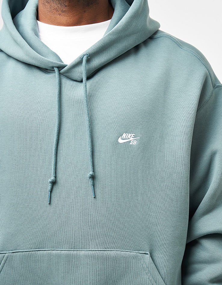 Nike SB Essential Logo Pullover Hoodie - Mineral Slate/White