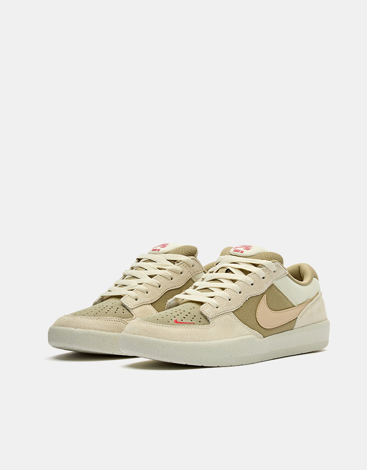 Nike SB Force 58 Skate Shoes - Coconut Milk/Linen-Neutral Olive