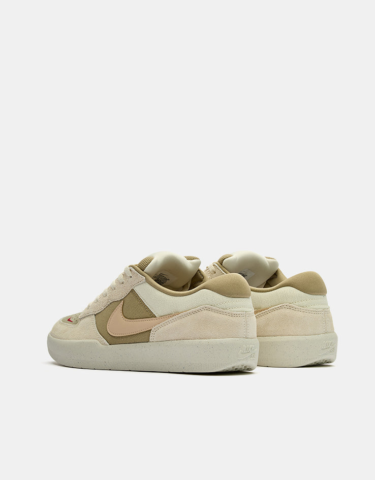 Nike SB Force 58 Skate Shoes - Coconut Milk/Linen-Neutral Olive