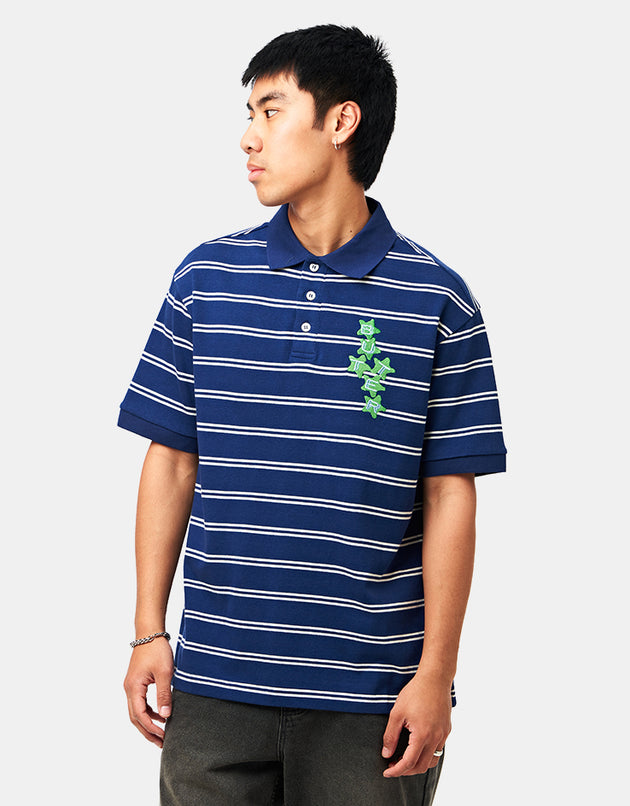 Butter Goods Stars Polo S/S Shirt - Navy