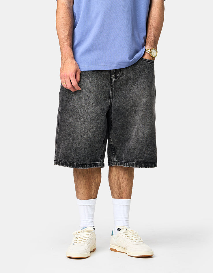 Butter Goods Drummer Baggy Denim Shorts - Shorts Streaky Black