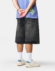 Butter Goods Drummer Baggy Denim Shorts - Shorts Streaky Black