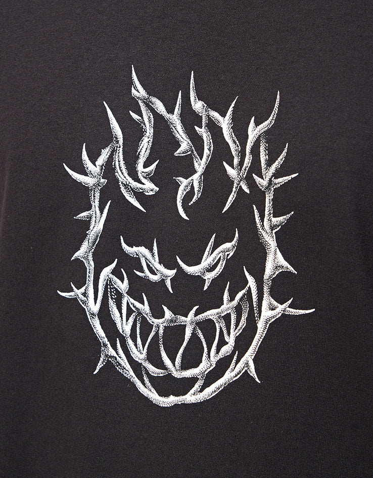 Spitfire Bighead Thorn T-Shirt - Black/Black/White