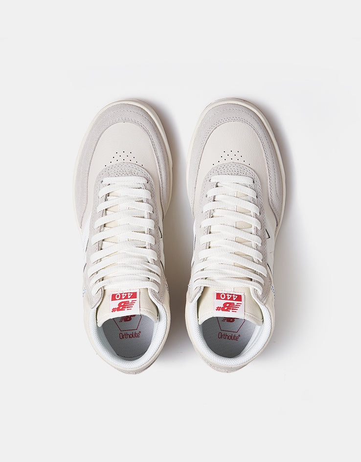 New Balance Numeric 440 High Skate Shoes - Sea Salt/White