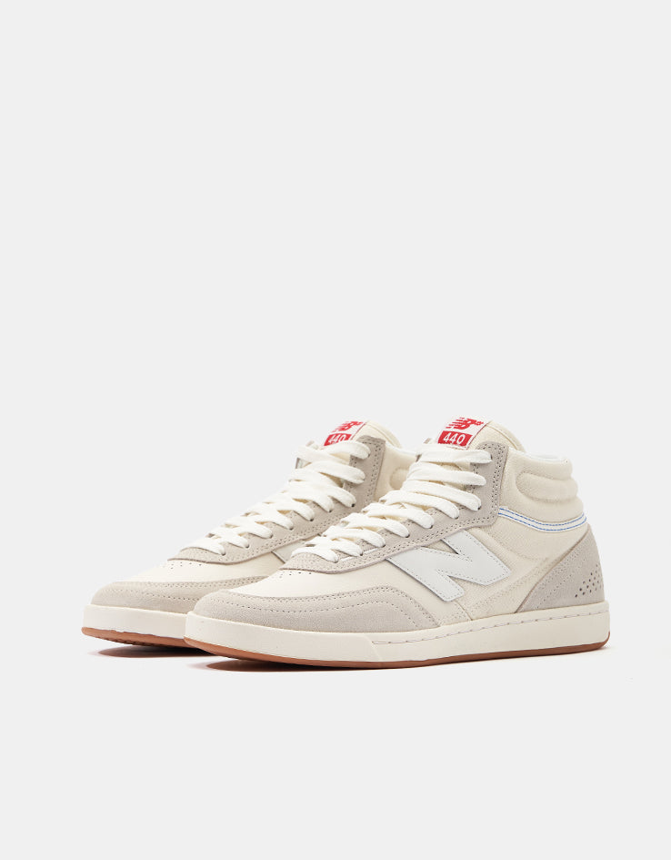 New Balance Numeric 440 High Skate Shoes - Sea Salt/White