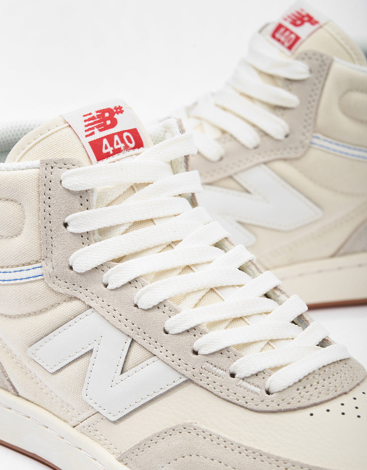 New Balance Numeric 440 High Skate Shoes - Sea Salt/White