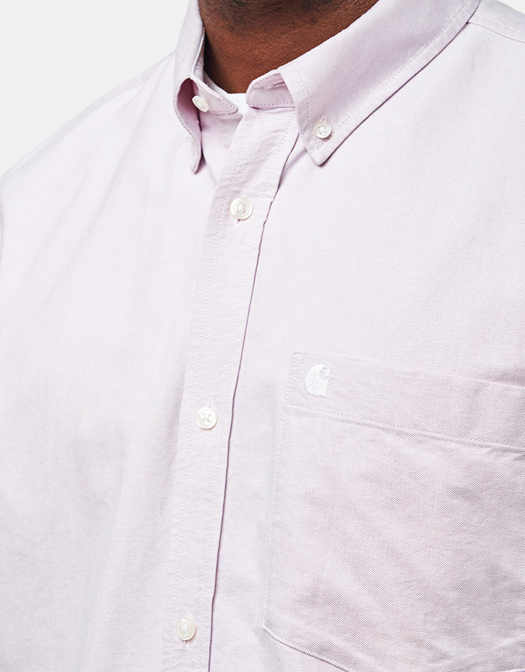 Carhartt WIP L/S C-Logo Shirt - Hortensia/White